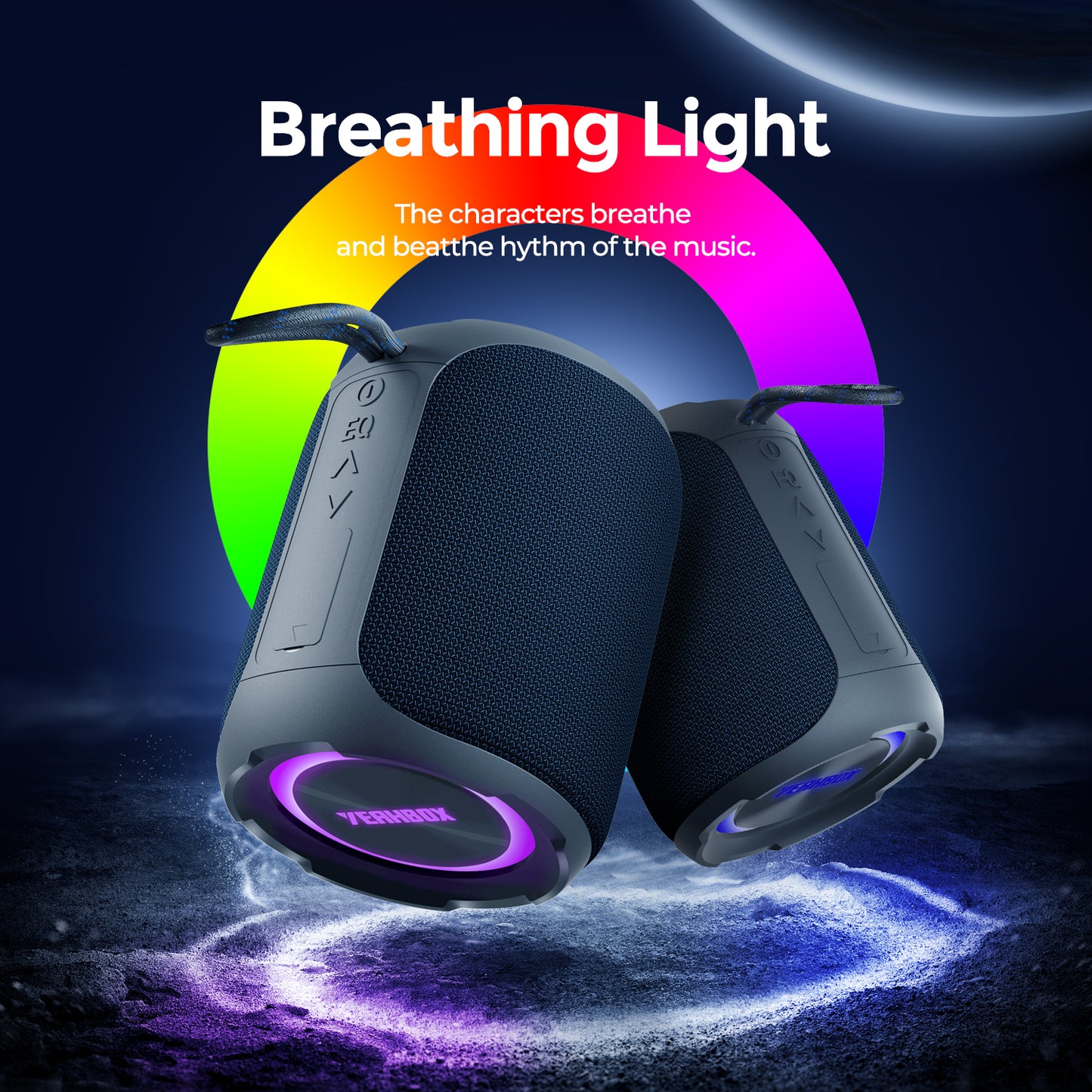 YEAHBOX A8 outdoor portable 40W waterproof Bluetooth speaker subwoofer with high volume and mini sound system