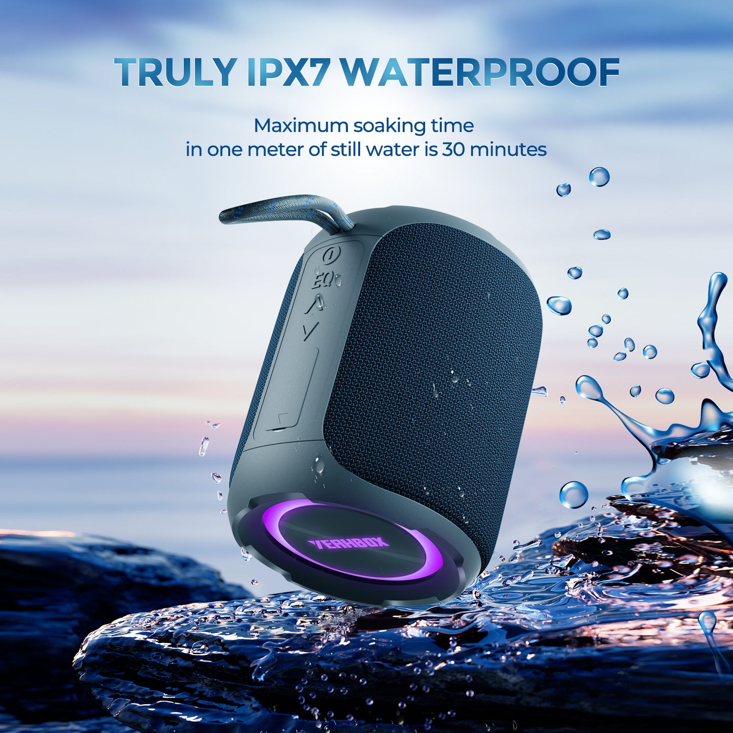 YEAHBOX A8 outdoor portable 40W waterproof Bluetooth speaker subwoofer with high volume and mini sound system