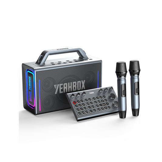 YEAHBOX Thunder 500 Bluetooth Speaker with Live Streaming and Karaoke Sound Card All-in-One - High-End Outdoor Audio System