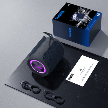YEAHBOX A8 outdoor portable 40W waterproof Bluetooth  speaker subwoofer with high volume and mini sound system