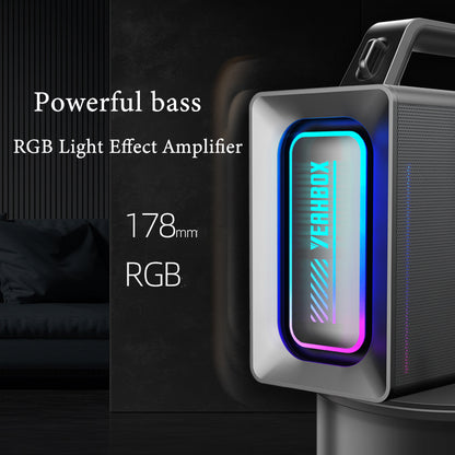 YEAHBOX Thunder 500 Bluetooth Speaker with Live Streaming and Karaoke Sound Card All-in-One - High-End Outdoor Audio System