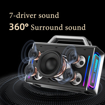 YEAHBOX Thunder 500 Bluetooth Speaker with Live Streaming and Karaoke Sound Card All-in-One - High-End Outdoor Audio System